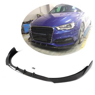 Передний лип-спойлер V1 для S-Line 2012-2016 HB, Карбон Audi A3 2012-2020 гг. фото 1
