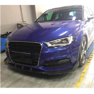 Передний лип-спойлер V1 для S-Line 2012-2016 HB, Карбон Audi A3 2012-2020 гг. фото 3