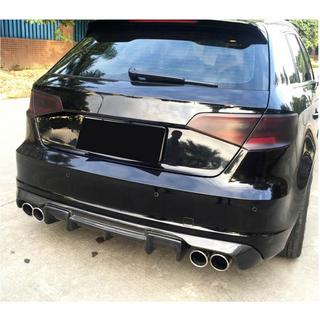 Диффузор заднего бампера V1 (для S-Line HB 2012-2016, Карбон) Audi A3 2012-2020 гг. фото 3
