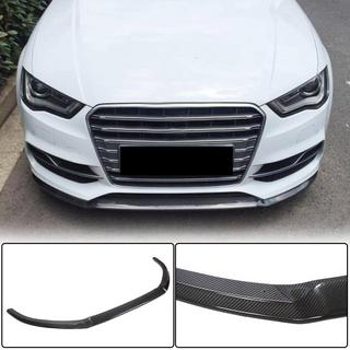 Накладка на передний бампер Lip V1 (для S-Line Sedan 2012-2016, Карбон) Audi A3 2012-2020 гг. фото 1