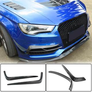 Накладки на противотуманки (для S-Line Sedan 2012-2016, Carbon) Audi A3 2012-2020 гг. фото 1