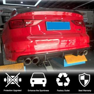 Диффузор заднего бампера V2 (для S-Line Sedan 2012-2016, карбон) Audi A3 2012-2020 гг. фото 3