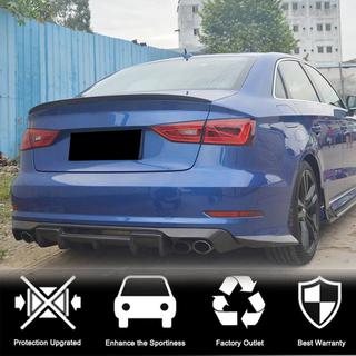 Диффузор заднего бампера V1 (для S-Line Sedan 2012-2016, Карбон) Audi A3 2012-2020 гг. фото 2