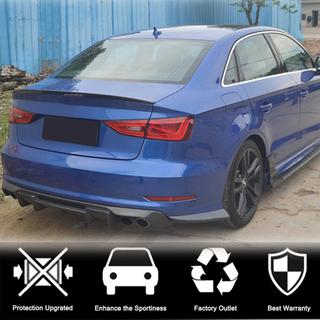 Накладки на задний бампер Flap (для S-Line Sedan 2012-2016, Карбон) Audi A3 2012-2020 гг. фото 2