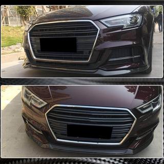 Передний Лип-спойлер V1 (для S-Line 2017-2020 HB, Карбон) Audi A3 2012-2020 гг. фото 4