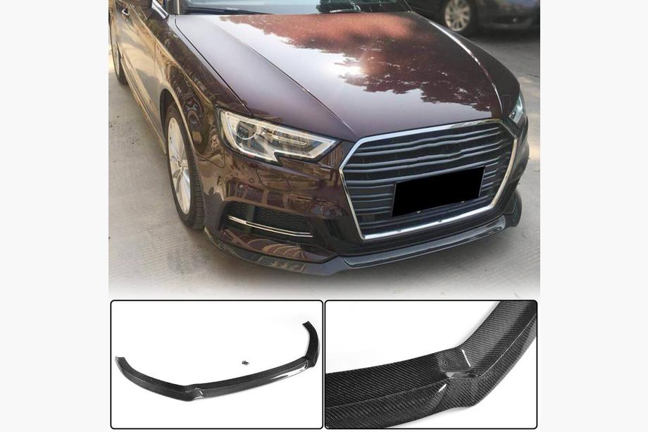 Audi A3 2012-2020 гг. Передний Лип-спойлер V1 (для S-Line 2017-2020 HB, Карбон) Image