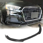 Audi A3 2012-2020 гг. Накладка на передний бампер Lip V1 (для S-Line 2017-2020 Sedan, Карбон) фото 1