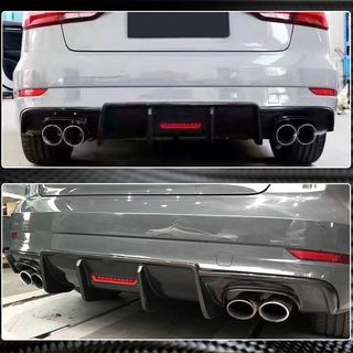 Диффузор заднего бампера V3 (для S-Line Sedan 2017-2020, Карбон) Audi A3 2012-2020 гг. фото 4