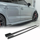 Audi A3 2012-2020 гг. Боковые пороги V1 (для S-Line Sedan, карбон) фото 1