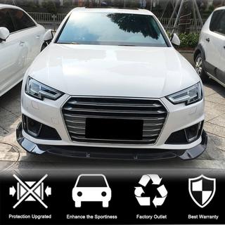 Накладка на передний бампер Lip V1 (для S-Line Sedan 2015-2019, Карбон) фото 2
