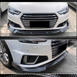 Накладка на передний бампер Lip V1 (для S-Line Sedan 2015-2019, Карбон) фото 3