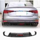 Audi A4 B9 2015-2024 гг. Диффузор заднего бампера V1 (для S-Line Sedan 2015-2019, Карбон) фото 1