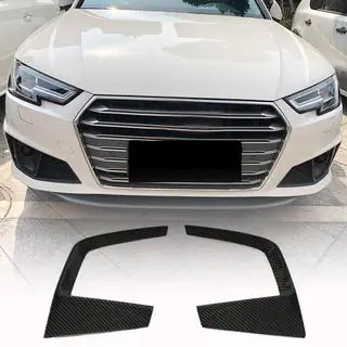 Накладки на противотуманные фары V3 (для S-Line Sedan 2015-2019, Карбон) Audi A4 B9 2015-2024 гг. фото 1