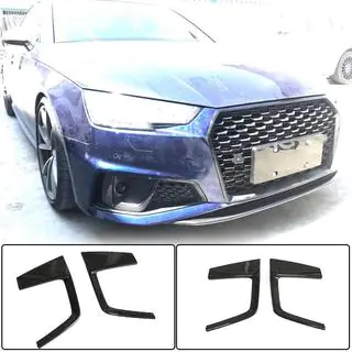 Накладки на противотуманные фары V3 (для S-Line Sedan 2015-2019, Карбон) Audi A4 B9 2015-2024 гг. фото 2