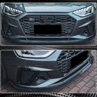 Audi A4 B9 2015-2024 гг. Накладка на передний бампер Lip V1 (для S-Line Sedan 2019-2024, Карбон) фото 4