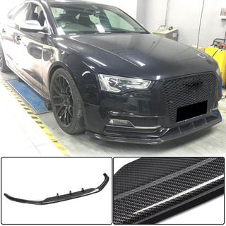 Накладка на передний бампер Lip V4 (для S-Line 2012-2015, Карбон) фото 1