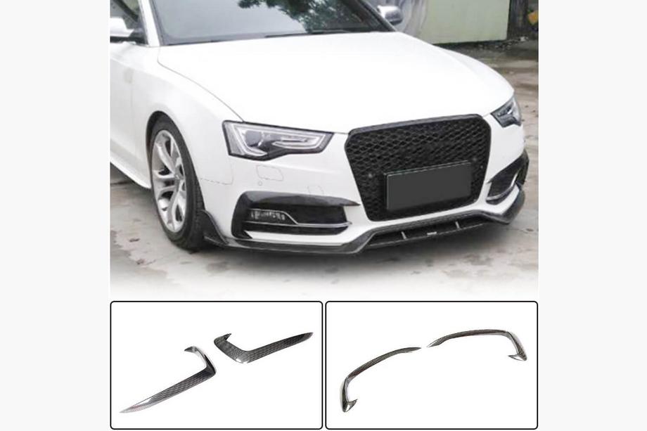 Audi A5 2007-2015 гг. Накладки на Противотуманные Фары (для S-Line 2012-2015, ABS) Фото 1