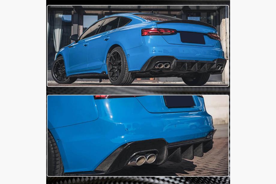 Audi A5 2016-2025 гг. Диффузор Заднего Бампера (Карбон) V2 Фото 4