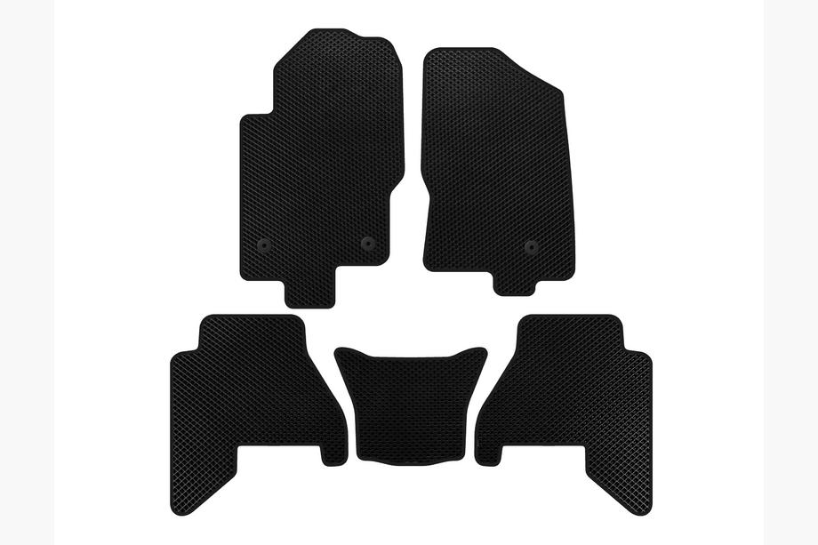 Nissan Pathfinder R51 2005-2014 гг. Коврики EVA V2 (2 ряда, черные, 2010-2014) Image