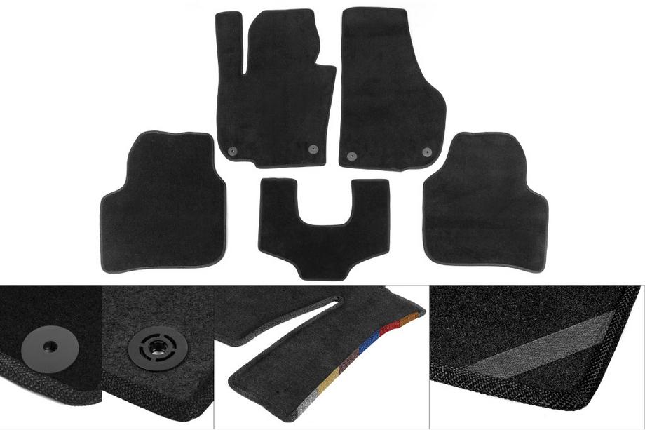 Toyota Tundra 2007-2021 рр. Коврики текстильные Premium (Черный) Image