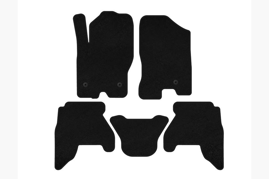 Nissan Pathfinder R51 2005-2014 гг. Текстильные коврики Premium V1 (2 ряда, чёрный, 2010-2014) Фото 1