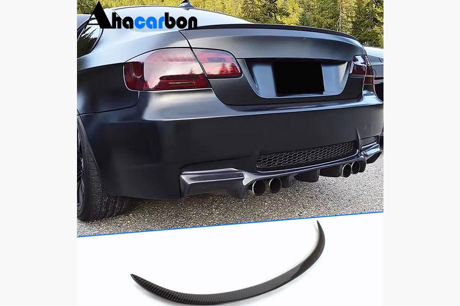BMW 3 серия E90/E91 2005-2011 гг. Спойлер крышки багажника Карбон V7 (SD) Image