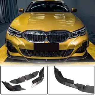 Накладка на передний бампер Lip PD-Style (для M-Sport 2018-2022, Карбон) фото 1