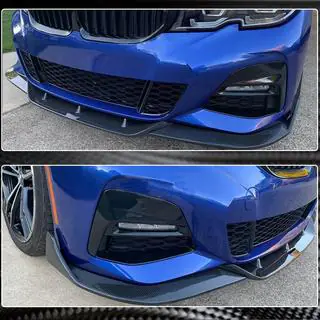 Накладка на передний бампер Lip PD-Style (для M-Sport 2018-2022, Карбон) фото 3