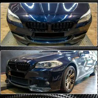 Передний Лип-спойлер V1 (для F10 M-Sport, Карбон) фото 3