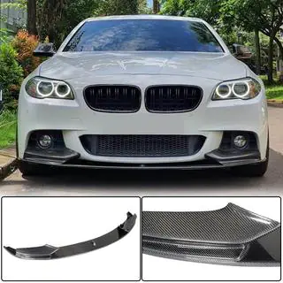 Передний Лип-спойлер V3 для F10 M-Sport, Карбон фото 1