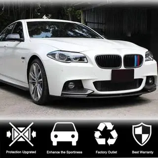 Передний Лип-спойлер V3 для F10 M-Sport, Карбон фото 2