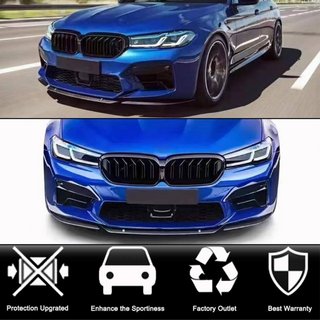 Накладка на передний бампер Lip V4 для M5 F90 2020-2024, Карбон фото 2