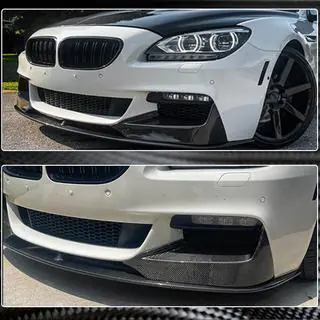 Накладка на передний бампер Lip V1 (для M-Sport, Карбон) фото 3
