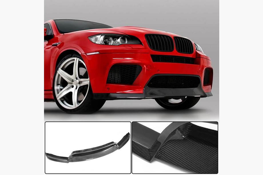 BMW X6 E71 2008–2014 гг. Передняя губа Lip V2 для X6M, карбон Фото 1