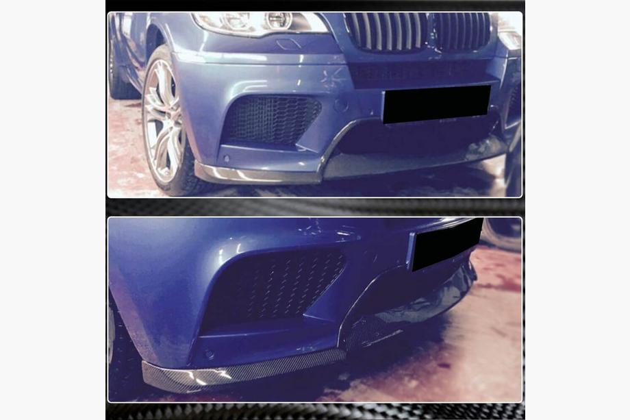 BMW X6 E71 2008–2014 гг. Передняя губа Lip V2 для X6M, карбон Фото 3