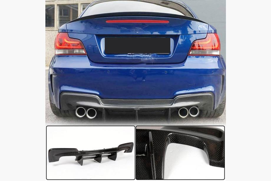 BMW 1 серия E81/E82/E87/E88 2004-2011 гг. Диффузор заднего бампера FRP (для 1M E82) Фото 2
