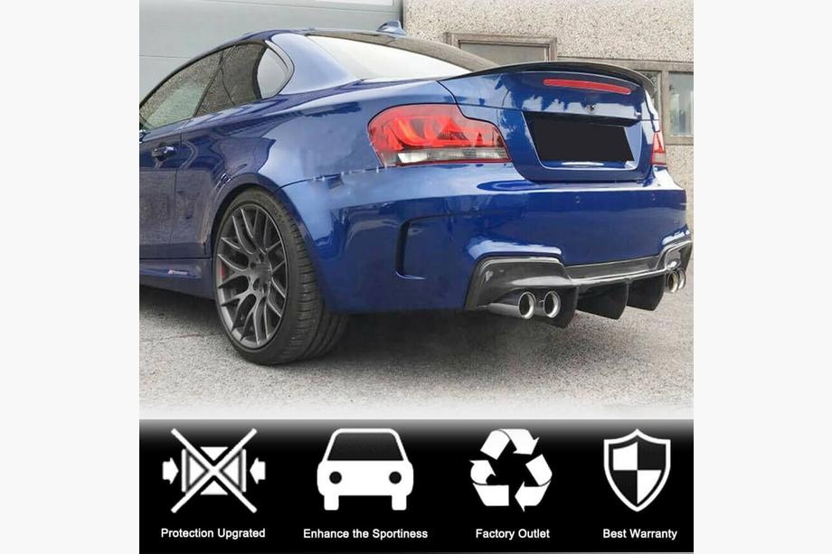 BMW 1 серия E81/E82/E87/E88 2004-2011 гг. Диффузор заднего бампера FRP (для 1M E82) Фото 3