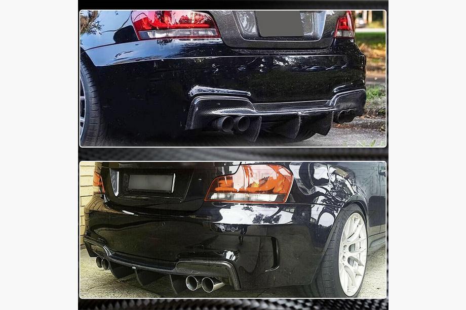 BMW 1 серия E81/E82/E87/E88 2004-2011 гг. Диффузор заднего бампера FRP (для 1M E82) Фото 5
