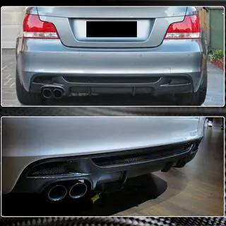 Диффузор заднего бампера V1 для E82/E88 M-Sport, Карбон фото 4