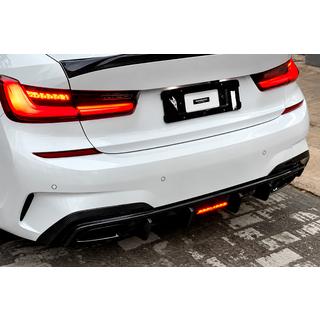 Диффузор заднего бампера V6 (для M-Sport 2018-2022, Карбон) BMW 3 серия G20/G21 2018- гг. фото 1
