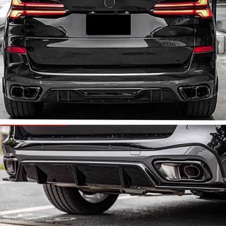 Диффузор заднего бампера V4 (2018-2022, Черный Глянец) BMW X5 G05 2019–2026 гг. фото 2