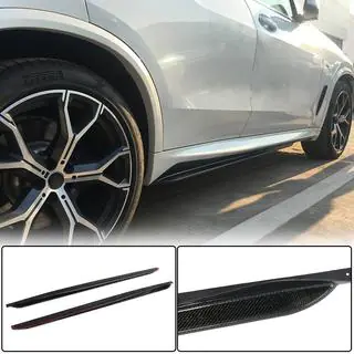 Накладки на пороги Carbon V1 (Натуральный карбон) фото 1