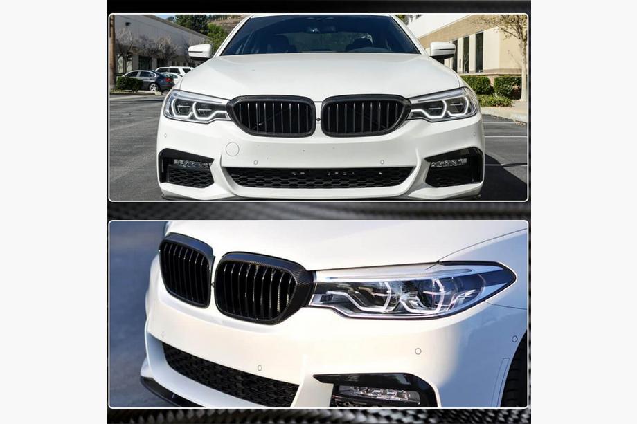 BMW 5 серия G30/G31 2017–2023 гг. Окантовка Решетки Радиатора (2017-2020, Карбон) Фото 4