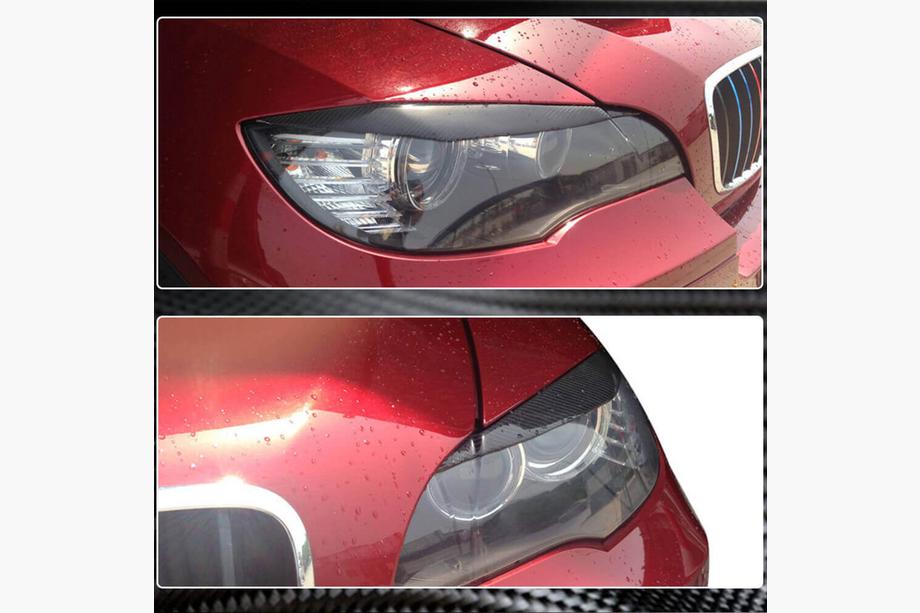 BMW X6 E71 2008–2014 гг. Реснички на фары (Карбон) Фото 3