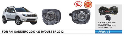 Renault Duster 2008–2017 гг. Противотуманные фары 2012-2015 (2 шт, галогенные) фото 1
