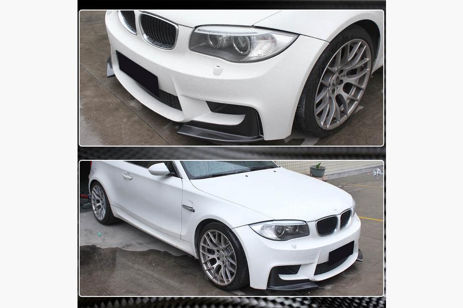 BMW 1 серия E81/E82/E87/E88 2004-2011 гг. Накладки Flap на передний бампер (для 1M E82, Карбон) Фото 4