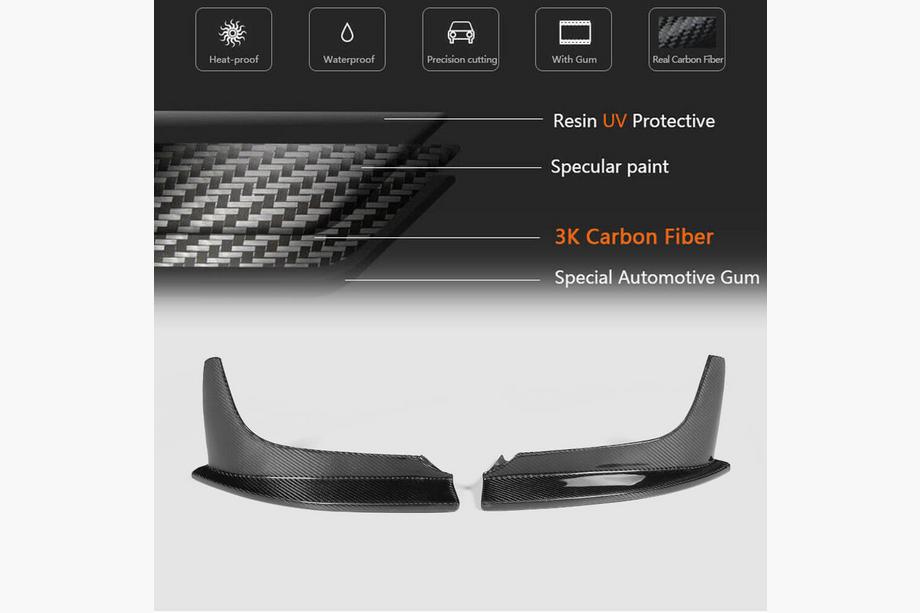 BMW 1 серия E81/E82/E87/E88 2004-2011 гг. Накладки Flap на передний бампер (для 1M E82, Карбон) Фото 5
