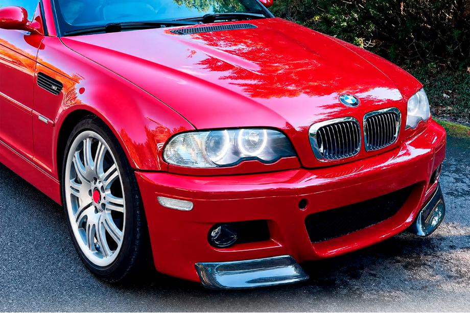 BMW 3 серия E46 1998-2006 гг. Накладки Flap на передний бампер (для M3, Карбон) Фото 1