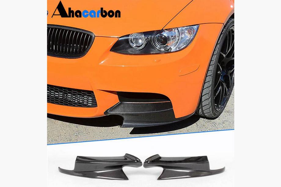 BMW 3 серия E92/E93 2006–2013 гг. Накладки Flap на передний бампер Карбон (для M3, Карбон) Фото 1