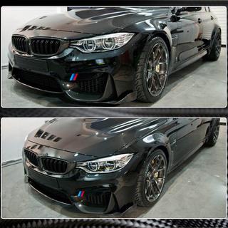 Передний бампер лип Flap V1 (для F82/F83, Карбон) BMW 4 серия F32/F33/F36 2012-2020 гг. фото 4